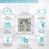 KADAMS Bathroom Clock Wall with Shatterproof LCD Screen – Waterproof