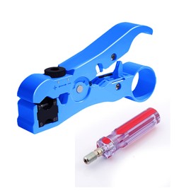 CMD Coaxial Cable Stripper, Wire Stripper, F-Type Contact Stopper, Electrician, Nipper, Waterproof, Convenient, Lightweight, Cable Cutter, Peeler, Coaxial Cable Cutting, Electrical Work, 4C, 5C,