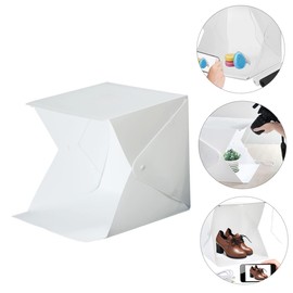 LABRIMP 1 Set Portable LED Light Box Kit with Color Backdrops Compact Photography Light Tent for Small Items Effortless Setup for Jewelry Gadgets