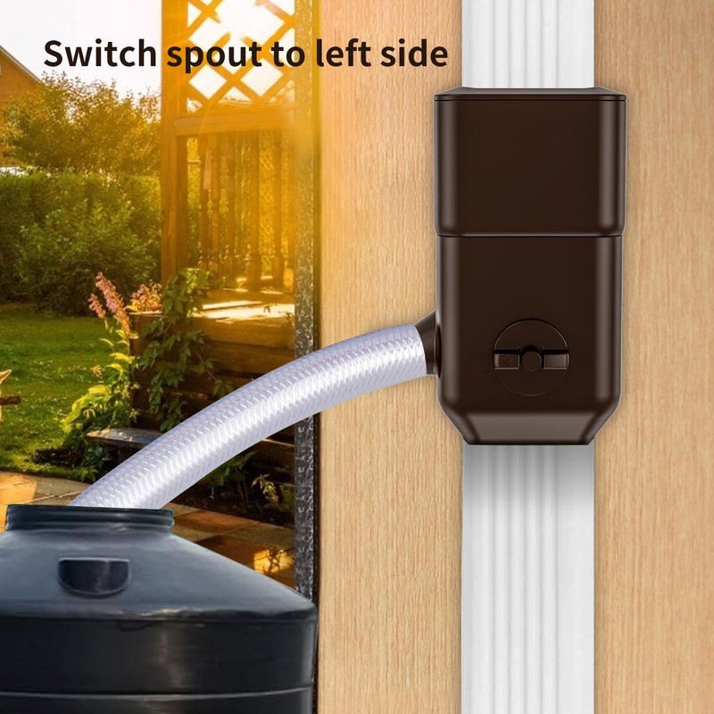Prestantious Downspout Diverter, Rainwater Diverter with Adjustable Switch Valve, Rainwater