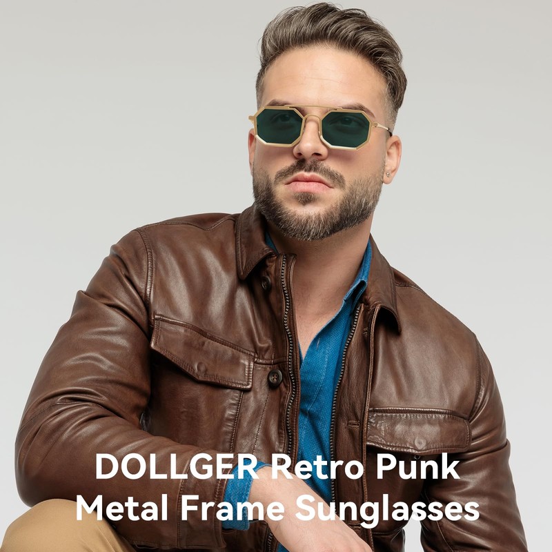 Dollger Pilot Sunglasses for Men and Women with Adjustable Hinge