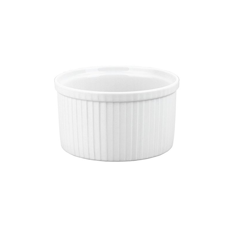 Pillivuyt Porcelain 8-Cup, 7-1/4-Inch Deep Classic Pleated Souffle Dish