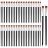 50 Pieces Angled Eyebrow Brushes Brow Tint Brush Flat Tapered