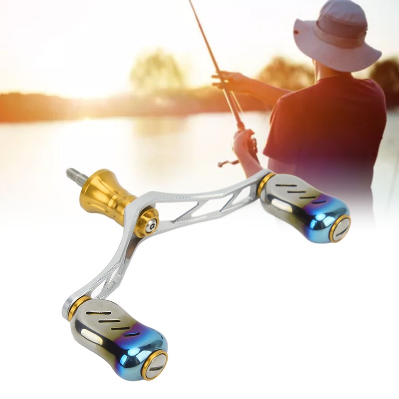 Spinning Double Reel Handle Aluminum Alloy Fishing Rocker Handle DIY