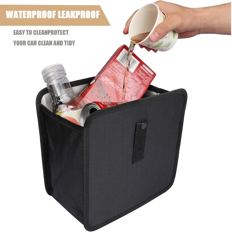 3 Gallons Foldable Car Trash Can - Large Capacity Waterproof