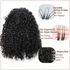 Human Crochet Afro Hair Kinky Curly Pre Separated Feather Extensions