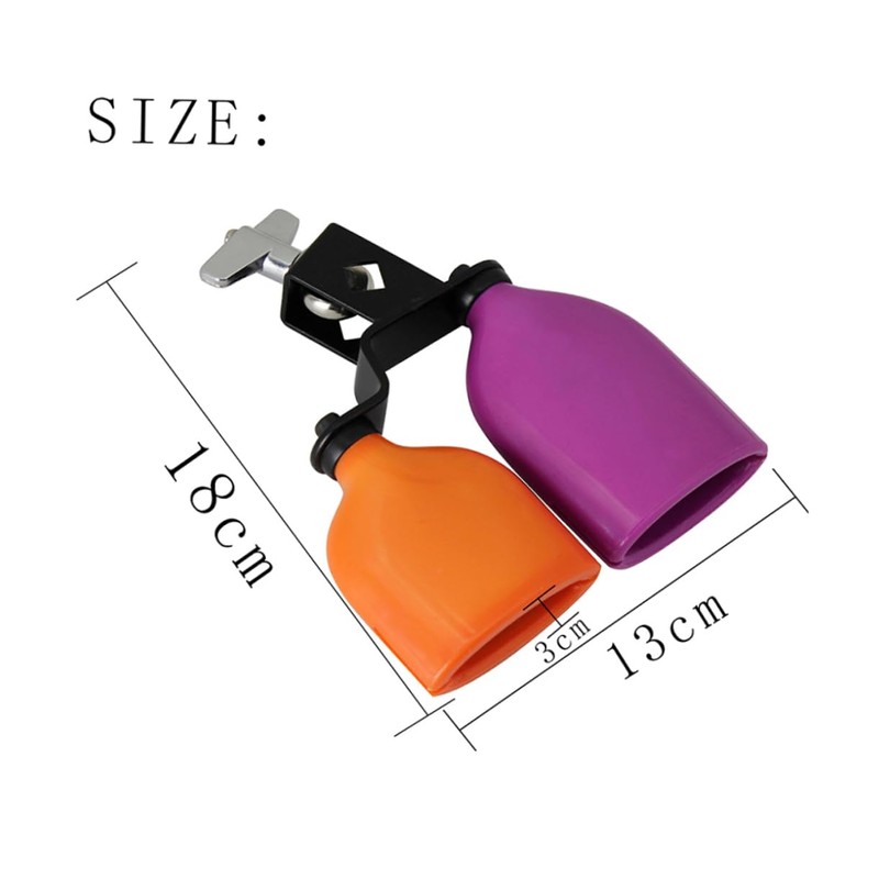 Mikinona Stylish Block Drum Cowbell Professional High Low Tone Percussion