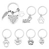 CQQNIU 7 Pieces Pet Commemorative Keychains, Heart-Shaped Keychains, Engraved Keychains,