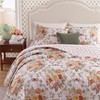 Floral Quilt Set Queen Size, Farmhouse Bedspread Bedding Set with