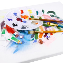 U.S. Art Supply 10-Well Plastic Artist Painting Palette (Pack of 3) - Paint Color Mixing Trays - Kids, Art Students, Classroom, Class Craft Projects, Party Events - Acrylic, Oil, Watercolor, Tempera