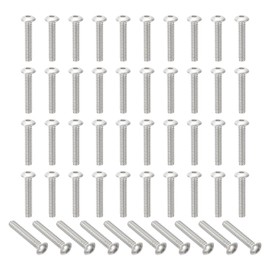 PATIKIL #6-32x3/4" Button Head Socket Cap Screws, 50 Pcs 304 Stainless Steel 18-8 Socket Cap Screw Bolts Allen Hex Drive Full Thread UNC