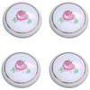 Tverghvad Ceramic Hand Painted Drawer Knobs, [4 Pack] Vintage Rose