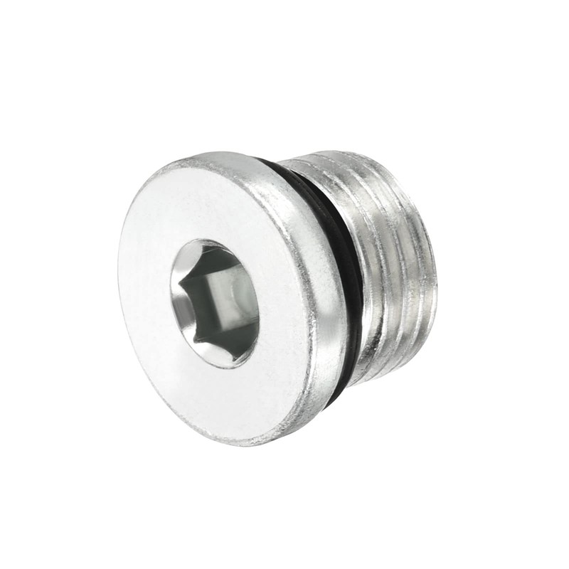 PATIKIL 9/16-18UNF Internal Hex Head Pipe Fitting Plug, 2 Pack
