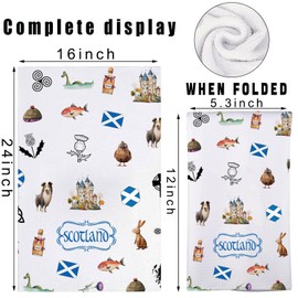 MYSOMY Scottish Kitchen Towels Scottish Kitchen Decor Scottish Thistle Towel Scotland Gifts Scottish Highlander Gifts (Scotland UK)