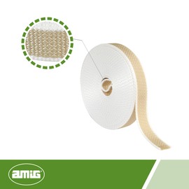 Amig - Roller Blind Pick Up Tape | Replacement Cord for Soft and Rigid Touch Reel | Resists UV and Abrasion | White/Beige | 22mm x 6m