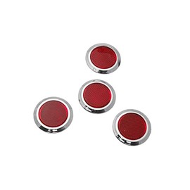 TUCKBOLD 4 Pieces 5.5cm Red Round Car Reflector Set (HL-3003) Automotive Parts