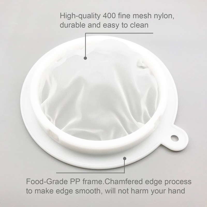 8.25" 400 Nylon Fine Mesh Sediment Removal Wine Filter Strainer