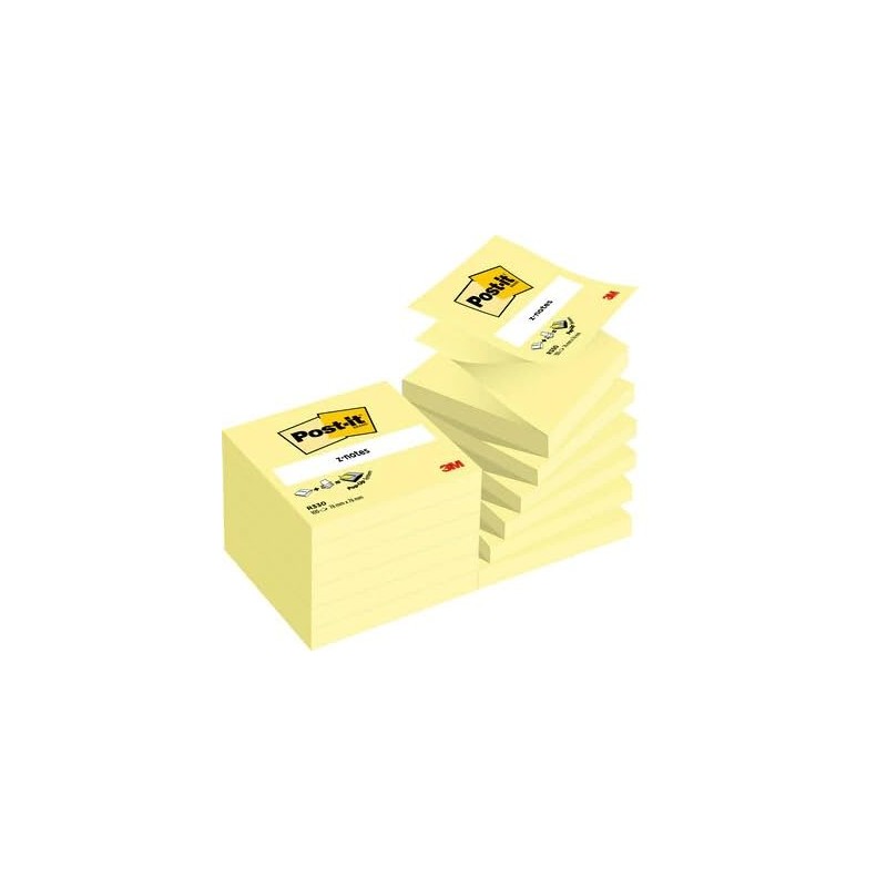 Post-It R330Y Z-Notes 76x76mm Z-Fold Yellow (Pack of 12)