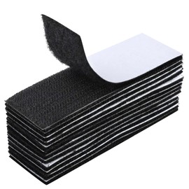 KUEEA Klettband Selbstklebend Extra Stark, 12 Stück Doppelseitig, für Diverse Oberflächen wie Wände, Boden und Gläser, Wiederverwendbar