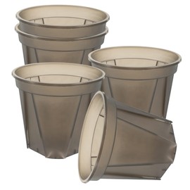 BESPORTBLE 5pcs Transparent Black Plastic Gardening Pots Indoor Flower Containers for Succulents and Orchids Breathable Design with Drainage for Home and Outdoor Use