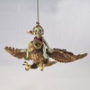 Pixie Riding Owl, Rope Hanging Ornament - Green Garden Home