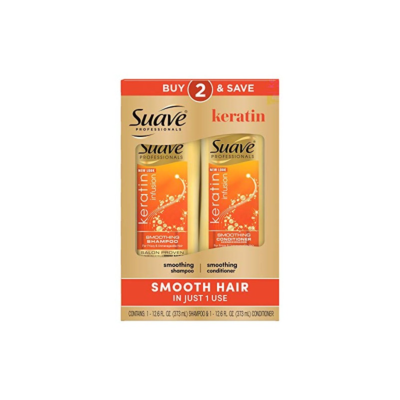 Suave profesionales Sleek Conditioner, Champú y acondicionador suavizante, infusión de
