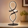 Mayful Modern Table Lamp with LED Spiral Design, Bedside Lamp