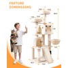 Purrlato Tall Cat Tree, Multi-Level XL Large Cat Tower with