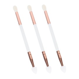 BIUDECO 3pcs Mini Eyeshadow Makeup Brush Double-ended Portable Gentle on Eyes Non-slip Handle Ideal for Travel Parties Daily Use