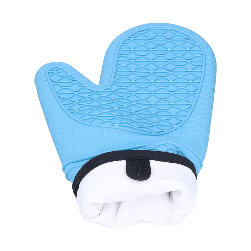 Silicone Oven Mitts with Cotton Heat Insulated Anti Scalding Baking