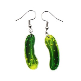 Dill Pickle Funny Earrings. Pair of Gag Gift Pickle Earrings for Women/Adults.
