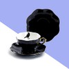 Grace Teaware Raven Black Fine Porcelain Tea Cup and Saucer