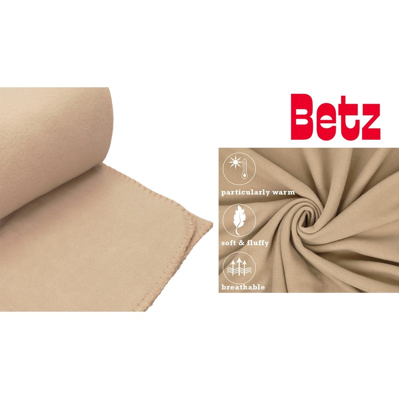Luxury Fleece Blanket, Colour: sandy, Size: 130 x 170 cm,