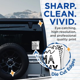 (2 Pack) Fun Mom Stickers - Funny Mama Decals - Mommy Bruh Sticker - 5" On Longest Side - Sticks to Smooth Flat Surfaces - Made in USA - BMCS6950