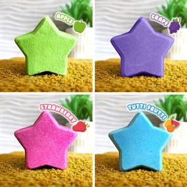 12 x Star Bath Bombs from Zimpli Kids, Bubble Bath Fizzers for Children, Bath Tub Bombs, Perfect Party Favours, Fillers, Rewards, Birthday Gifts for Toddlers, Vegan Friendly & Cruelty Free