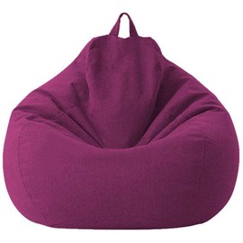 Sooupowly. Bean Bag Chair for Adults/Kids, Lazy Sofa Bean Bags, Classic Bean Bag Chair Sofa Cover Without Filling for Outdoor Indoor Living Room (Purple-M:80x90cm)