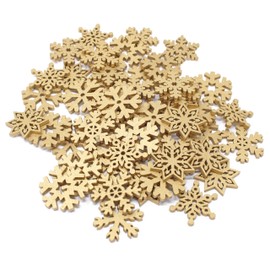 Special Touches 50 Mix Gold Wooden Christmas Snowflakes for Cardmaking Embellishments