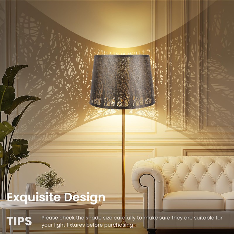 Drum Metal Lampshade 10" x 12" x 8", Medium Lamp