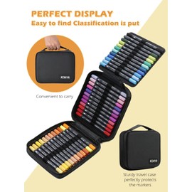 KEMYR Markers for Adult Coloring Books:36 Colors Markers Set Dual Tips Fine & Brush Pens Water-Based Art Markers for Kids Adults Drawing Sketching Bullet Journal Writing Lettering No bleeding