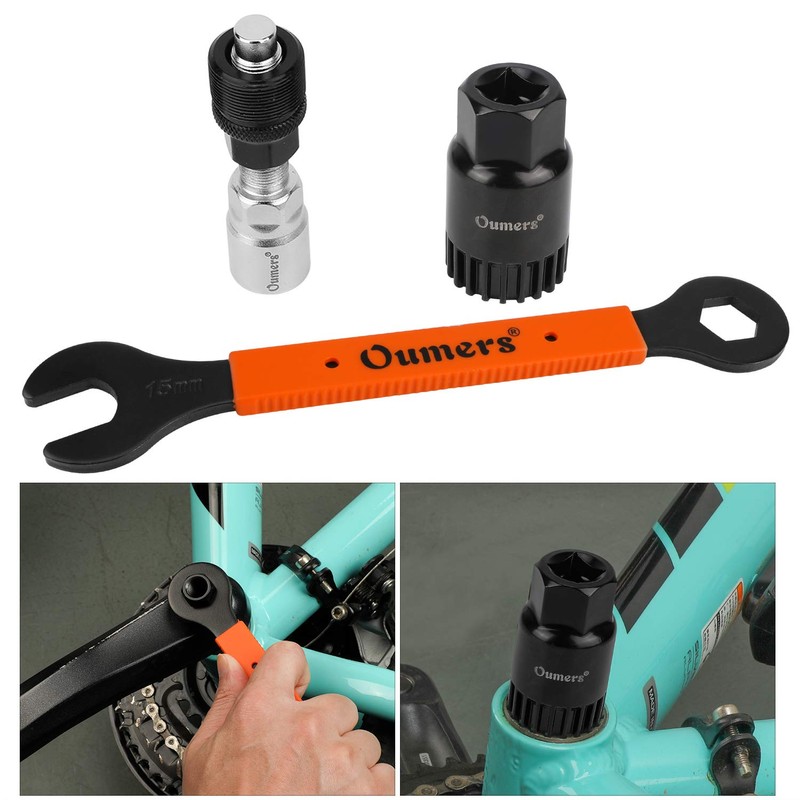 Oumers Bike Crank Puller Tool Set, Bike Crank Extractor Bike