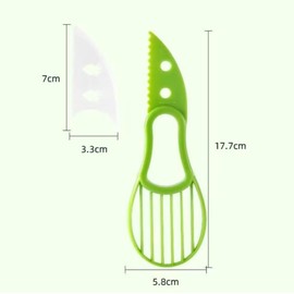 Avocado Cutter Tool - 3-in-1 Avocado Slicer and Pitter, 3.97" long x 2.28" Perfect for Mashing and Making Guacamole (Orange)