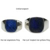 Fine Signet Ring 925 Silver with Lapis Lazuli, Silver