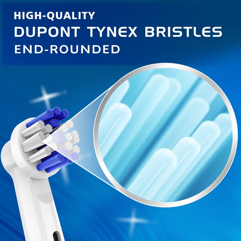 Whuppsi Replacement Toothbrush Heads Fit for Braun Electric Toothbrushes, 4PCS,