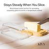 KIVY Glass butter dish with airtight lid that keeps butter