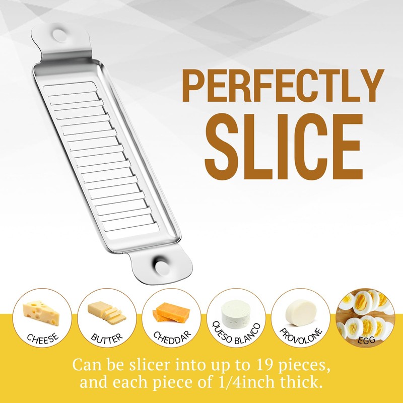 ENLOY Stainless Steel Butter & Cheese Slicer - Multipurpose Food