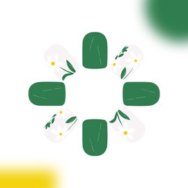 Flower Press on Nails Short Square Fake Nails Red Nude False Nails with Embossed Designs 3D Flowers Glossy Full Cover Stick on Nails Glue on Nails Spring Acrylic Nails for Women Girls 30 Pcs