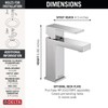 Delta Modern Matte Black Bathroom Faucet 1 Hole, Single Hole