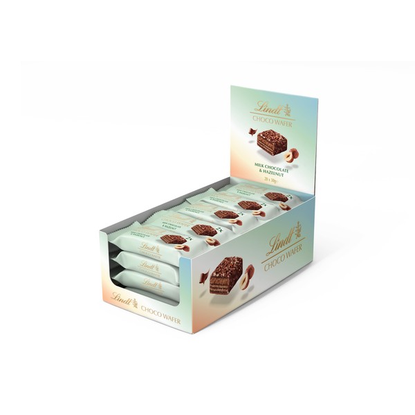Lindt Choco Wafer Milk Chocolate & Hazelnut Treat Pack 30g (Case of 20)