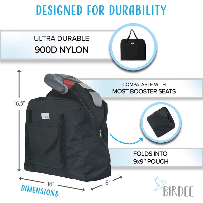 Birdee Durable Backless Booster Seat Travel Bag for Airplane Gate