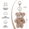 Calkkrer Cute Plush Keyring, Brown Bear Bag Pendant, Cuddly Toy